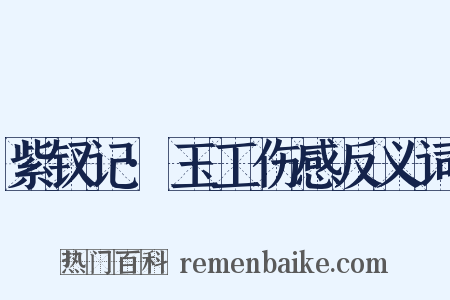 紫钗记·玉工伤感反义词是什么意思的图片